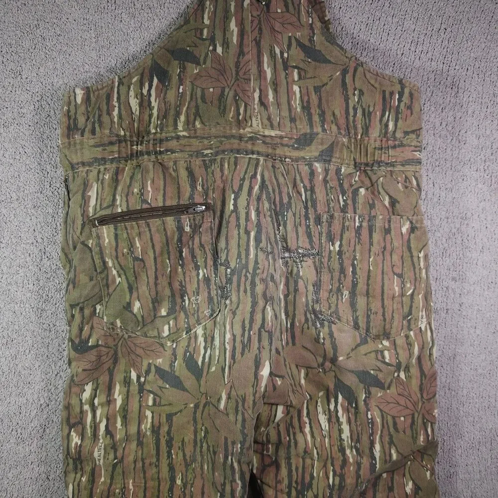 DUXBAK Men’s Bib Overalls Size M RealTree Camouflage Insulated Hunting VTG READ!